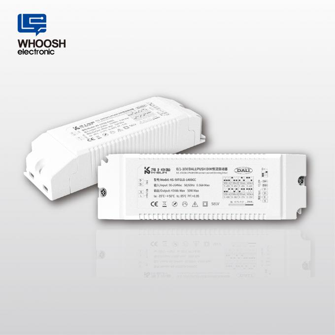 DALI একক আউটপুট Dimmable LED ড্রাইভার 0-10V 50W 1400mA ডাউনলাইটের জন্য 1
