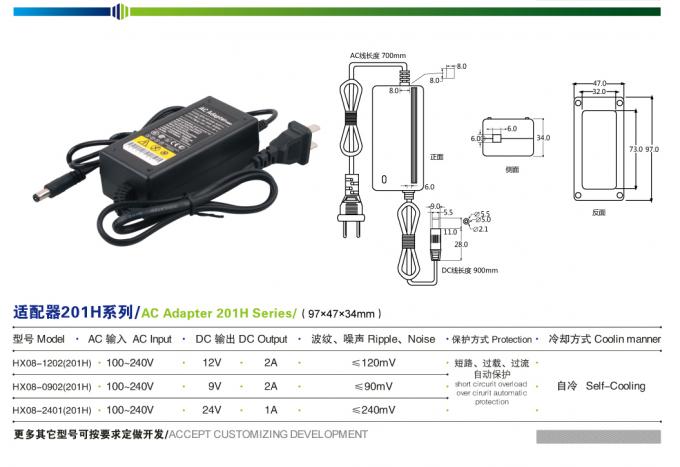 WHOOSH 24W 2A LED লাইট স্ট্রিপস অ্যাডাপ্টার সিসিটিভি ক্যামেরা পাওয়ার অ্যাডাপ্টার 0